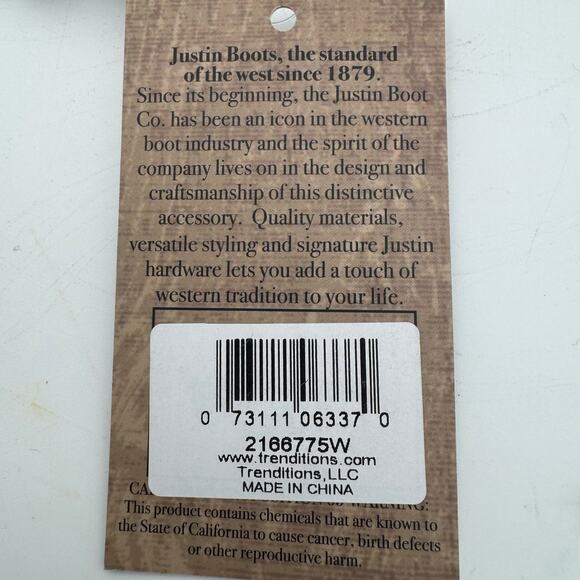 Justin RFID Western Wallet Brown Tan Diamond Stitch Bifold NWT - Picture 8 of 10